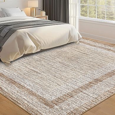 Modern Area Rug Non Slip Stain Resistant Vacuum Clean Ultra Thin Carpet for Hallway Entrance