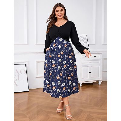 dress shorts women's plus size SCOMCHIC Women's Plus Size Black Dress Summer Short Sleeve Deep V Neck Wrap  Mini Short Dress XL at Amazon Women's Clothing store