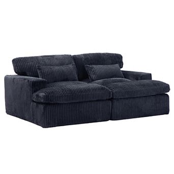Double Chaise Lounge Chair Oversized Upholstered Sleeper Cloud Couch Sectional Sofa Chaise Loveseat