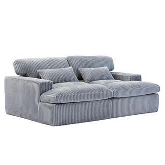 Double Chaise Lounge Chair Oversized Upholstered Sleeper Cloud Couch Sectional Sofa Chaise Loveseat