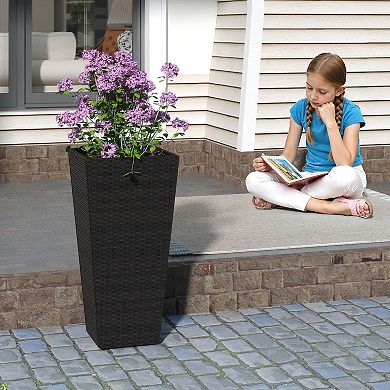 Costway 30” Tall Flower Pot Set of 2 Planter Pots with Open-ended Base & Non-woven Soil Bag