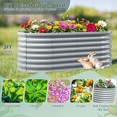 Costway Raised Garden Bed Kit Planter Raised Garden Boxes Outdoor 65" x 32" x 24"