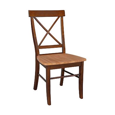 International Concepts X-Back Dining Chair 2-piece Set