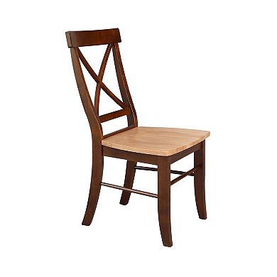 International Concepts X-Back Dining Chair 2-piece Set