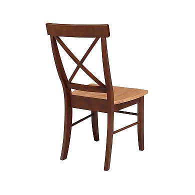 International Concepts X-Back Dining Chair 2-piece Set