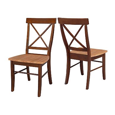 International Concepts X-Back Dining Chair 2-piece Set