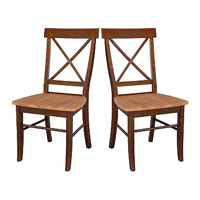 2-pc. X-Back Dining Chair Set