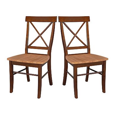 International Concepts X-Back Dining Chair 2-piece Set