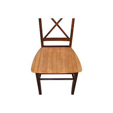 International Concepts X-Back Dining Chair 2-piece Set