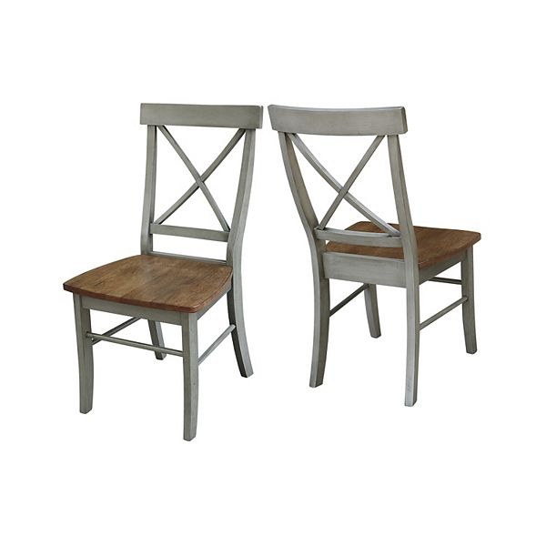 International Concepts XBack Dining Chair 2piece Set