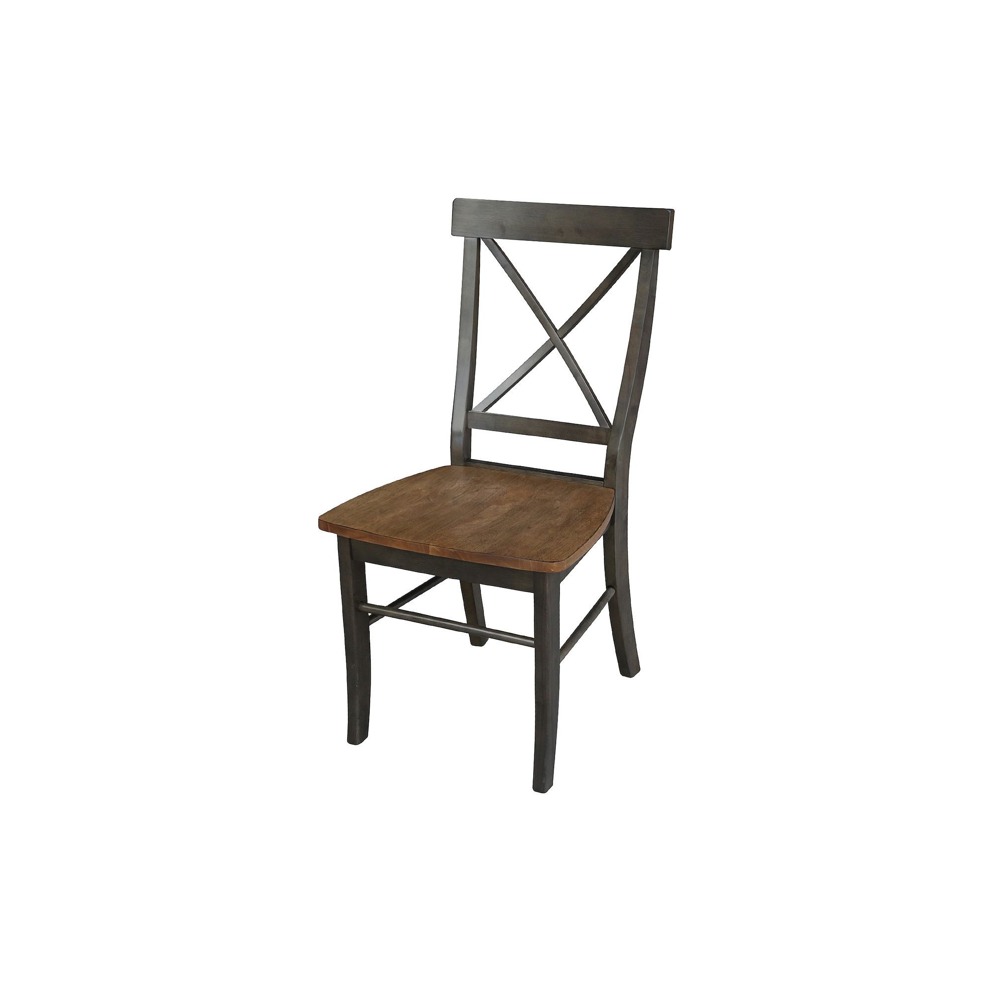 International Concepts X-Back Dining Chair 2-piece Set, Hickory Washed Grey