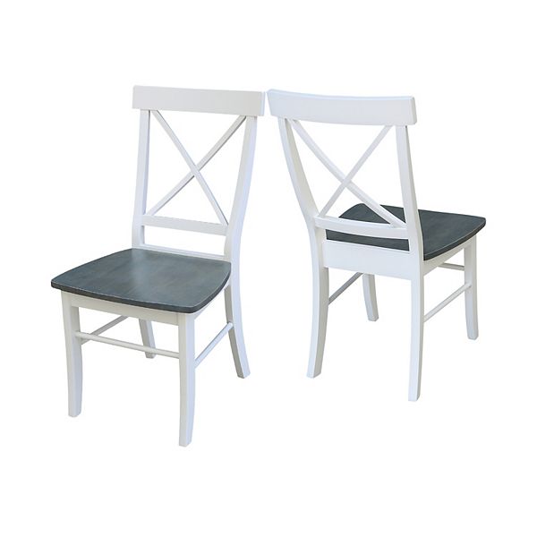 International Concepts XBack Dining Chair 2piece Set