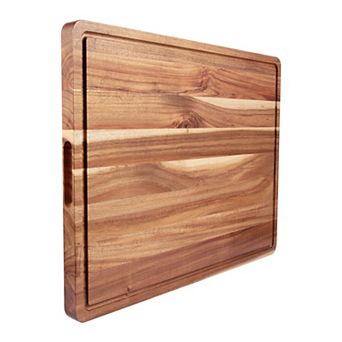24 x 18 in Extra Large Acacia Cutting Board for Kitchen, Countertop Cutting Board with Juice Groove