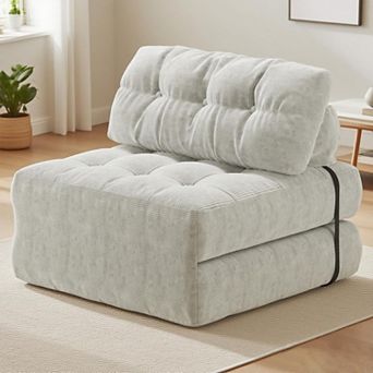 Folding Sofa Bed, Floor Folding Couch with Pillow, Convertible Sleeper Chair,Portable Fold Out Couch