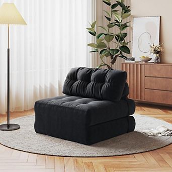Folding Sofa Bed, Floor Folding Couch with Pillow, Convertible Sleeper Chair,Portable Fold Out Couch
