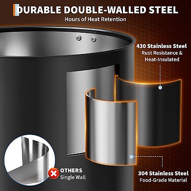 Commercial Coffee Maker Large Capacity Double Wall Stainless Steel for Catering