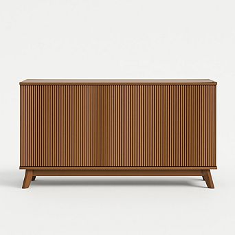 Modern Farmhouse Wood Sideboard Buffet Cabinet with Storage Doors