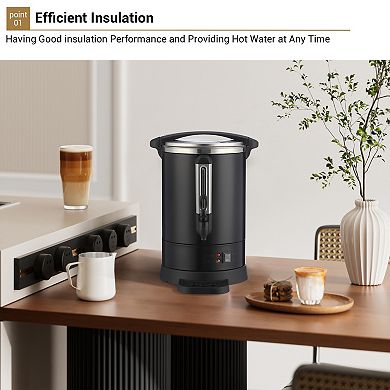 100 Cup Commercial Coffee Urn Stainless Steel Double Wall Fast Brewing