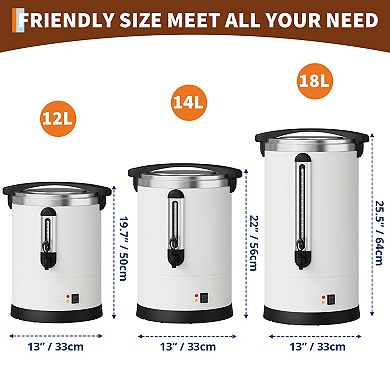 Stainless Steel Coffee Urn Fast Brew Double Wall Insulation for Parties Weddings Offices