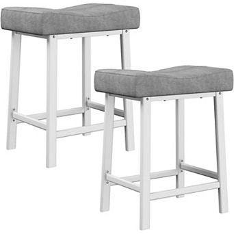 Saddle Bar Stools, Counter Height Barstools with Thickened Cushion