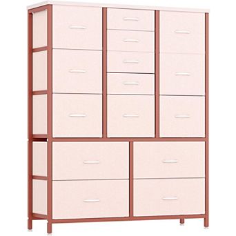 Fabric Drawer Dresser,15 Drawer Organizer,Closet Chest,Chest Of Drawers,Tall Fabric Storage Tower