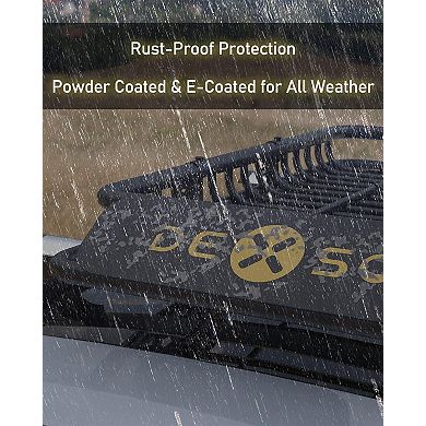 Universal Roof Rack Basket, Heavy Duty 200 LB Capacity Extension & Wind Fairing