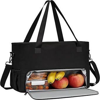 Work Tote Bag,Polyester Work Bag with Insulated Lunch Compartment,Lunch Tote Bag,Laptop Briefcase