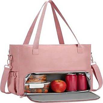 Work Tote Bag,Polyester Work Bag with Insulated Lunch Compartment,Lunch Tote Bag,Laptop Briefcase