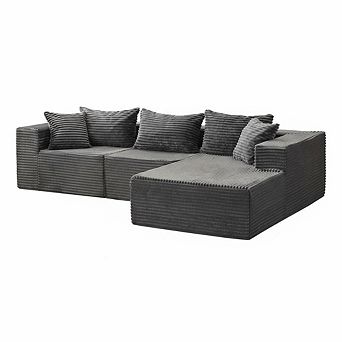 108” Modular Sectional Sofa, Cloud Sectional Couch with L-Shape Chaise,Upholstered Boneless Couches