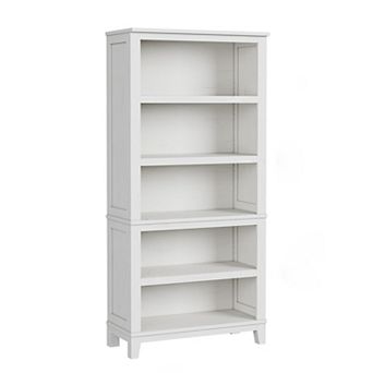 Farmhouse Bookcase with Adjustable Shelves 5 tier Tall Bookshelf for Living Room Office Library