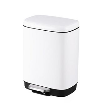 12L Stainless Steel Trash Can with Soft Close Lid, Step Pedal, Removable Inner Bucket