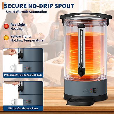 Stainless Steel Coffee Urn 100 Cup Capacity Fast Brew Double Wall Insulation Easy Clean