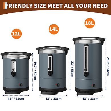Stainless Steel Coffee Urn 100 Cup Capacity Fast Brew Double Wall Insulation Easy Clean