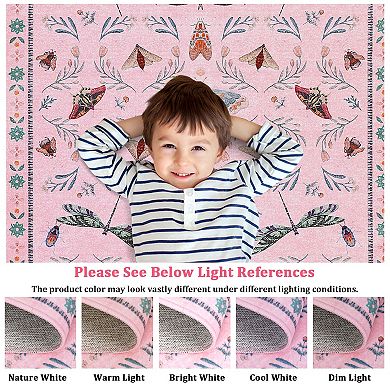 Machine Washable Soft Area Rugs for Living Room, Low Pile Non Slip Bedroom Rug Under Bed Ultra-Thin