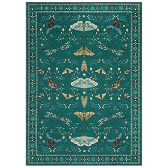 Machine Washable Soft Area Rugs for Living Room, Low Pile Non Slip Bedroom Rug Under Bed Ultra-Thin