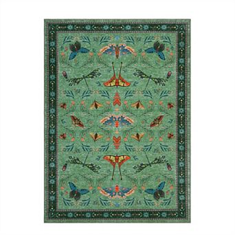 Machine Washable Soft Area Rugs for Living Room, Low Pile Non Slip Bedroom Rug Under Bed Ultra-Thin