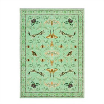 Machine Washable Soft Area Rugs for Living Room, Low Pile Non Slip Bedroom Rug Under Bed Ultra-Thin