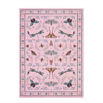 Machine Washable Soft Area Rugs for Living Room, Low Pile Non Slip Bedroom Rug Under Bed Ultra-Thin