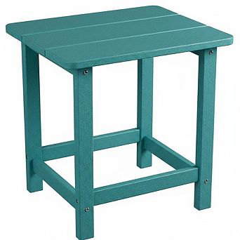 Hush Sun 17" Square HDPE Outdoor Side Table, All-Weather Durable Patio End Table Built to Last