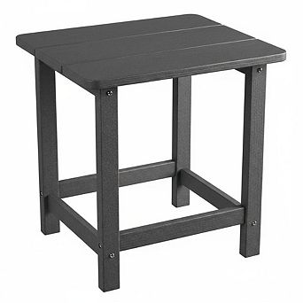 Hush Sun 17" Square HDPE Outdoor Side Table, All-Weather Durable Patio End Table Built to Last