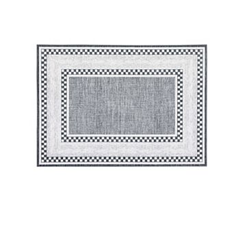 Checkered Area Rug, No Slip Washable Rug, Modern Bedroom Rug Under Bed Ultra Carpet, Low-Pile Rugs