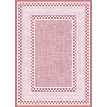Checkered Area Rug, No Slip Washable Rug, Modern Bedroom Rug Under Bed Ultra Carpet, Low-Pile Rugs