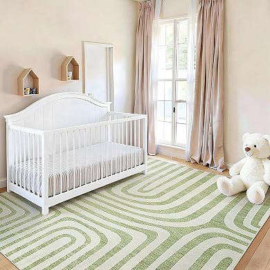 Area Rugs, Abstract Modern Washable Rugs,Non-Slip Low-Pile Soft Floor Carpet