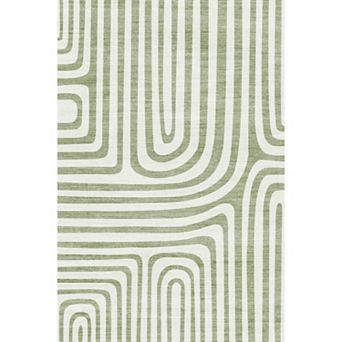 Area Rugs for Living Room, Abstract Modern Washable Rugs, Non-Slip Low-Pile Soft Floor Carpet