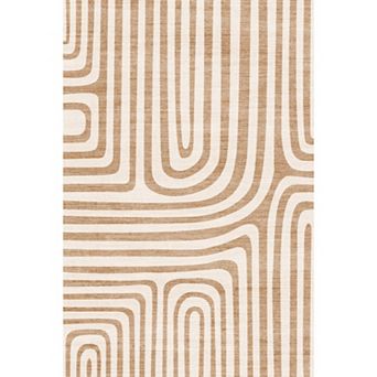 Area Rugs for Living Room, Abstract Modern Washable Rugs, Non-Slip Low-Pile Soft Floor Carpet