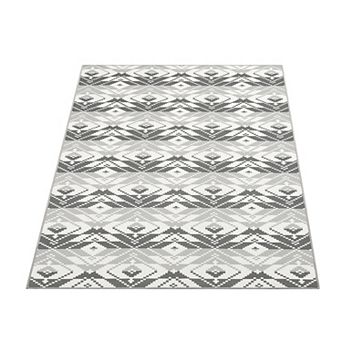 ANIXOL Indoor Outdoor Rug, Geometric Pattern, Washable & Non-Slip