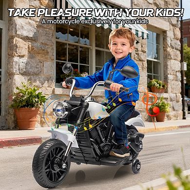 ANIXOL 12V Kids Electric Ride-On Motorcycle with Headlight