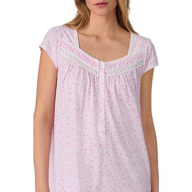 Women Loungewear Lightweight Short Sleeve Stretchy Long Nightgown