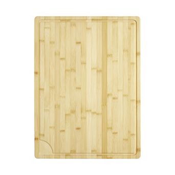 ANIXOL Extra Large 100% Bamboo Cutting Board with Juice Grooves & Handles