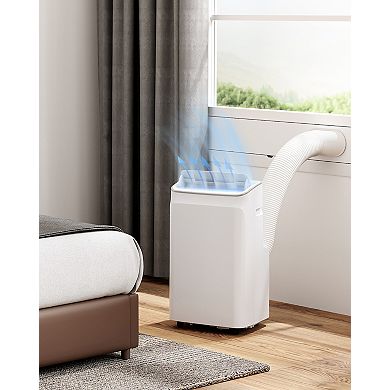 ANIXOL 12,000 BTU Portable AC, 4-in-1 Cool Fan Dehumidify Sleep, Remote, Install Kit